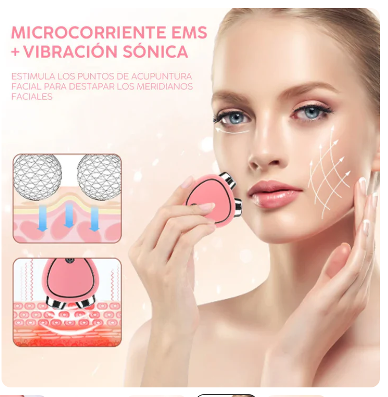 MASAJEADOR FACIAL MICROCORRIENTE EMS + ENVIO GRATIS