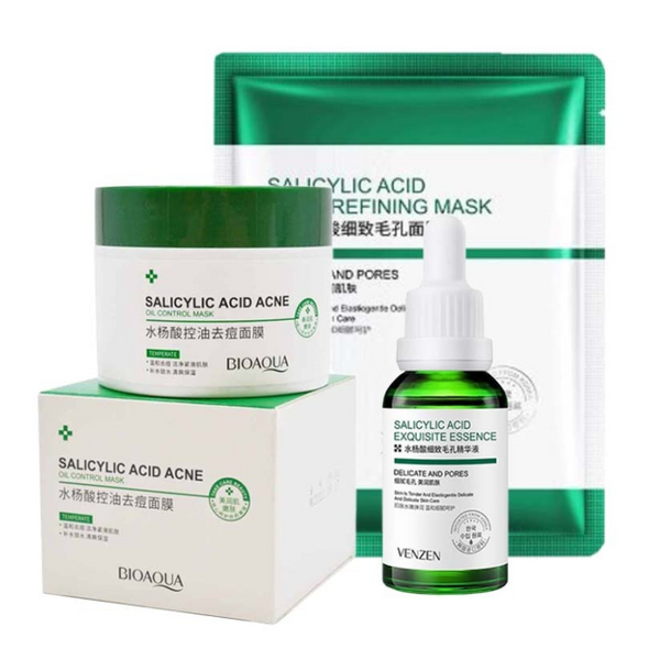 KIT ACIDO SALICILICO BIOAQUA - 5 PRODUCTOS + ENVIO GRATIS