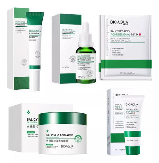 KIT ACIDO SALICILICO BIOAQUA - 5 PRODUCTOS + ENVIO GRATIS